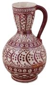 A Cantagalli Hispano-Moresque lustre jug or ewer