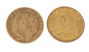 A Victoria gold half sovereign, 1887