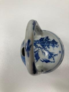 A Chinese blue and white porcelain lime pot - Image 3 of 5