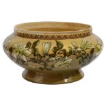 A late 19th century Linthorpe Art Pottery bowl by Fred Brown