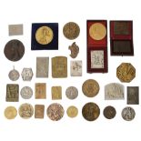 A collection of early 20th century and later mostly French bronze medals