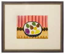 Mary Fedden R.A. (1915-2012) 'Still Life with a Bowl of Fruit', 2001 watercolour