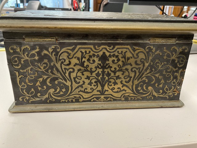 A George IV cut brass boulle marquetry and ebony work box - Image 9 of 10