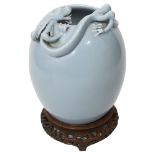 A Chinese clare de lune glazed porcelain vase, early 20th century