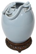 A Chinese clare de lune glazed porcelain vase, early 20th century