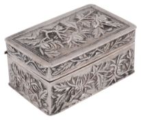 An early 20th century Chinese export silver box