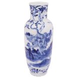 A 19th century Chinese blue and white porcelain vase