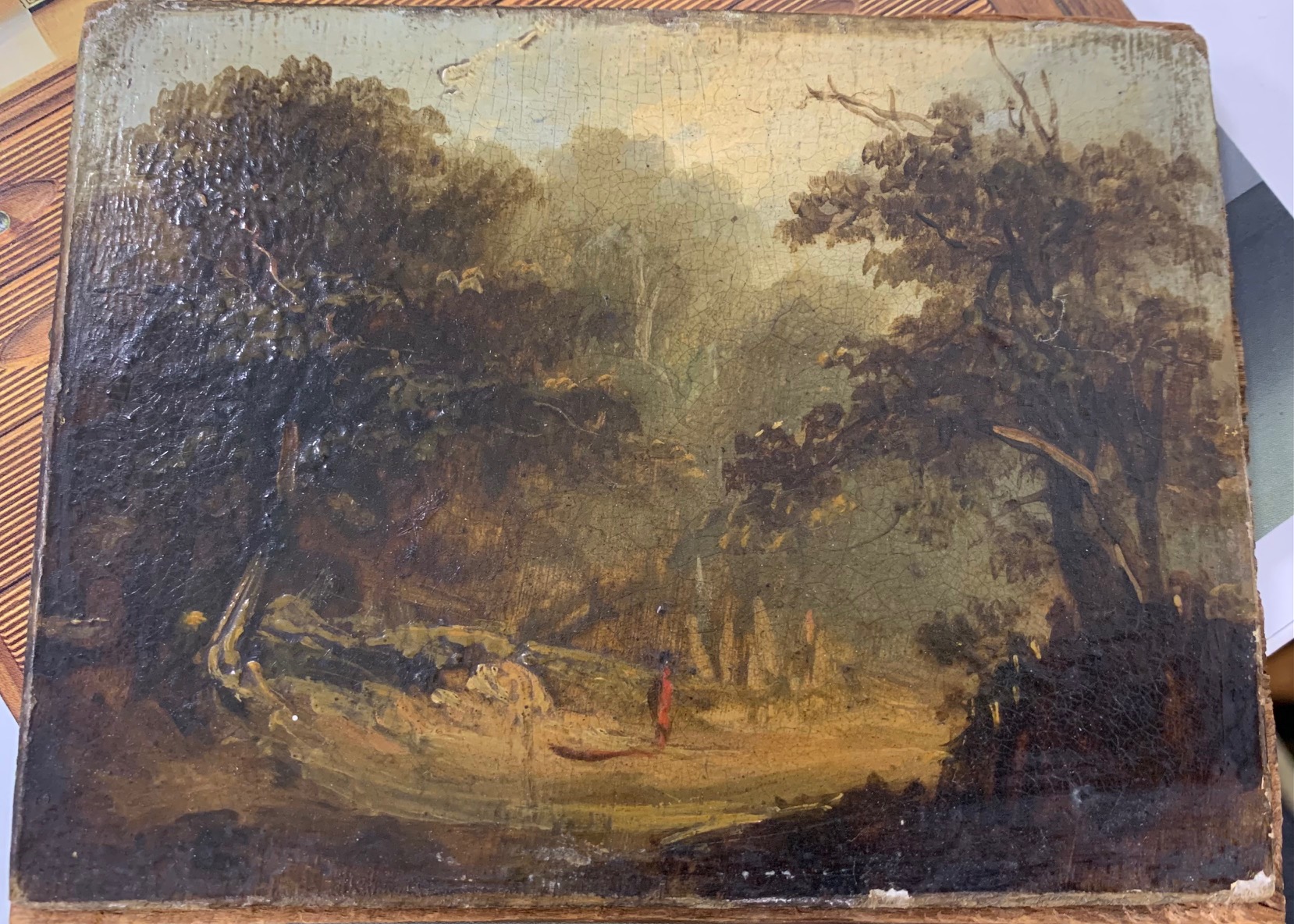 After John Constable (British, 1776-1837) 'Landscape with Figures' oil - Image 4 of 5