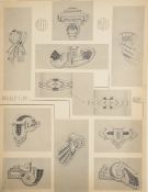 A group of French jewellery design prints, 1930s