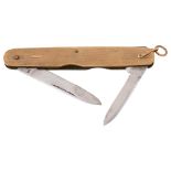 A 9ct gold penknife