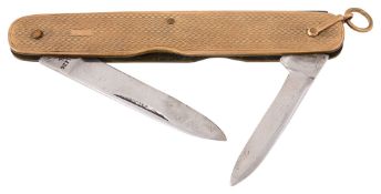 A 9ct gold penknife