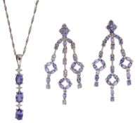 Two items of tanzanite jewellery