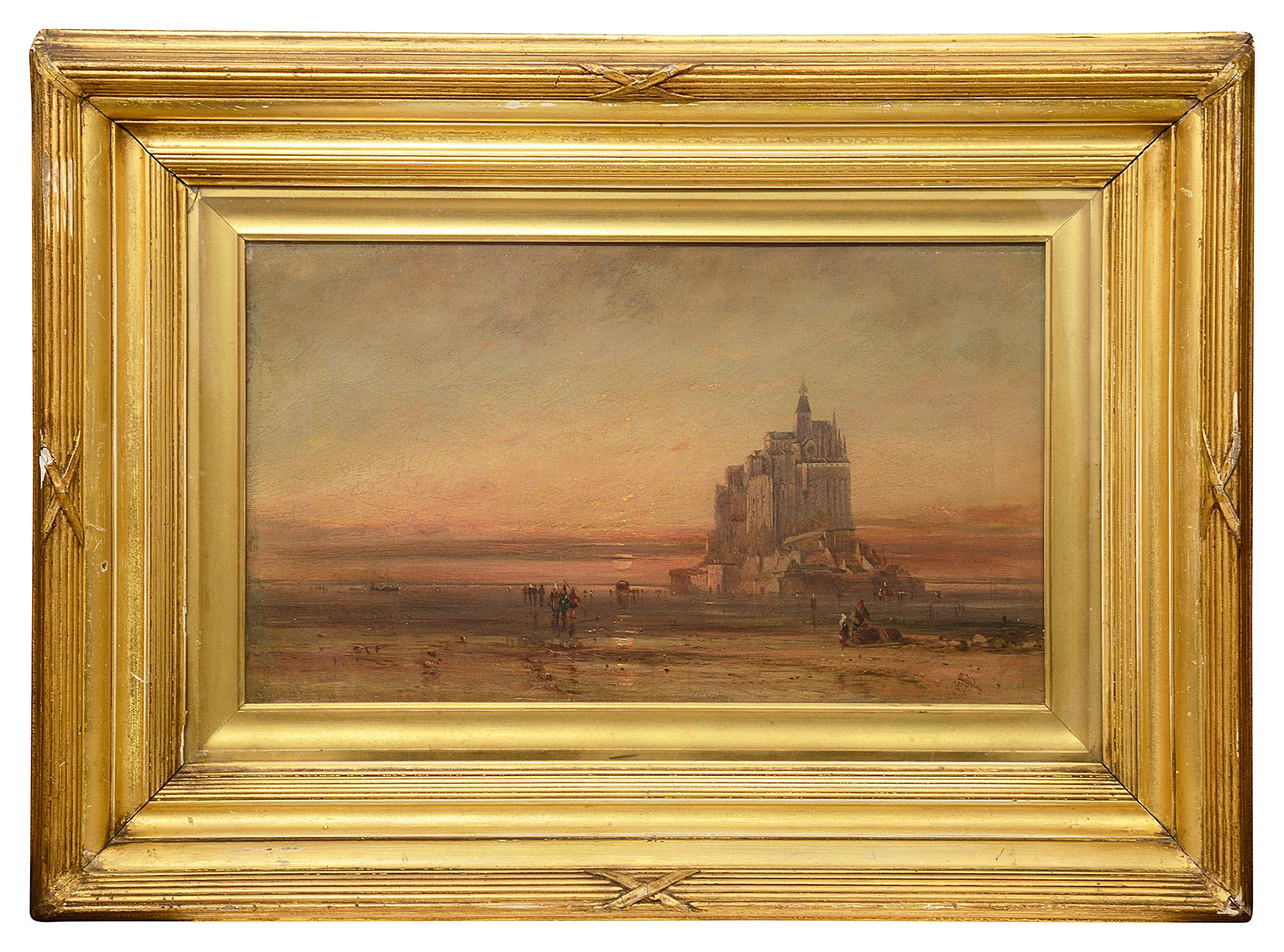 Charles Danby (unknown, active late 19th century) Mont Saint Michel oil