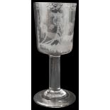 A late 18th century engraved goblet of Scottish Interest