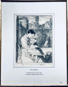 FRANK BRANGWYN INK DRAWING- BABY BRANGWYN AND HIS AUNT JULIA IN BRUGES, NOTE: TO ILLUSTRATE