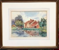 P PARKIN, FRAMED WATERCOLOUR- KIVETON PARK, SIGNED BOTTOM RIGHT, APPROXIMATELY 23cm x 32cm