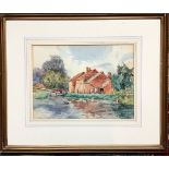 P PARKIN, FRAMED WATERCOLOUR- KIVETON PARK, SIGNED BOTTOM RIGHT, APPROXIMATELY 23cm x 32cm