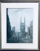 AFTER CAPTAIN EDWARD HANDLEY-READ, COLOUR PRINT- THE PASSING OF YPRES (WORLD WAR I), FRAMED AND