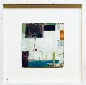SUSAN MOXLEY GOUACHE- CARGO, FRAMED AND GLAZED, APPROXIMATELY 16cm x 16cm