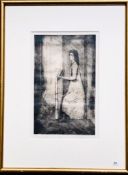 WS TAYLOR ETCHING- THE CORRIDOR, 1952, FRAMED AND GLAZED, APPROXIMATELY 24cm x 15cm