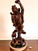 EASTERN HARDWOOD CARVED FIGURE, APPROXIMATELY 40cm HIGH