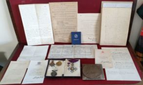 PARCEL OF VARIOUS WORLD WAR I MEDALS AND PAPERWORK RELATING TO CLINTON GRANVILLE WARD AND ANDREW