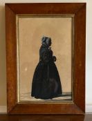 SILHOUETTE PORTRAIT BY WILLIAM JOHN HUBBARD, APPROXIMATELY 26 x 17cm