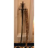 19th CENTURY TULWAR AND SCABBARD