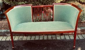 EDWARDIAN INLAID DRAWING ROOM SETTEE