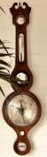 MID VICTORIAN MAHOGANY WHEEL BAROMETER