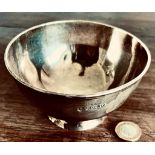 SILVER BOWL, DIAMETER APPROXIMATELY 10cm, WEIGHT 210G