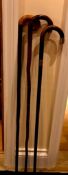 THREE COUNTRY WALKING STICKS