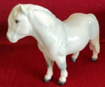 ROYAL DOULTON GLAZED CERAMIC FIGURE OF A SHETLAND PONY REASONABLE, USED CONDITION