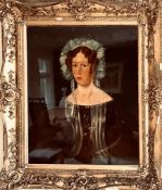 VICTORIAN PORTRAIT, UNKNOWN SUBJECT, OIL ON CANVAS WITHIN HEAVY GILDED FRAME