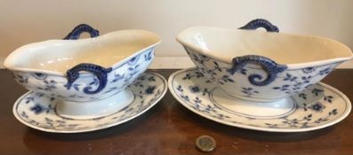 PAIR OF BING & GRONDAHL SAUCE TUREENS