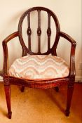 MAHOGANY ANTIQUE ARMCHAIR