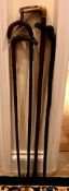 FOUR COUNTRY MADE WALKING STICKS