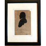 SILHOUETTE OF WILLIAM DAWSON 1773-1841, APPROXIMATELY 11 x 7cm