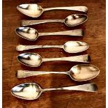 SEVEN VARIOUS SILVER TEASPOONS- ANN AND THOMAS BATEMAN PLUS OTHERS