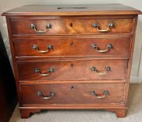 SMALL MAHOGANY CHEST OF FOUR GRADUATED DRAWERS
