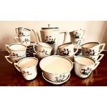 THIRTY PIECE ROYAL COPENHAGEN COFFEE SERVICE