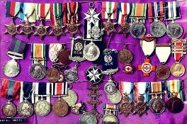 APPROXIMATELY THIRTY FIRST AND SECOND WORLD WAR MEDALS INCLUDING ORDERS OF ST JOHN OF JERUSALEM IN