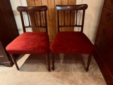 PAIR OF MAHOGANY FRAMED CHAIRS