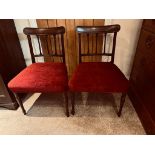 PAIR OF MAHOGANY FRAMED CHAIRS