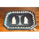 SMALL WEDGWOOD JASPERWARE TRAY, APPROXIMATELY 27cm LONG