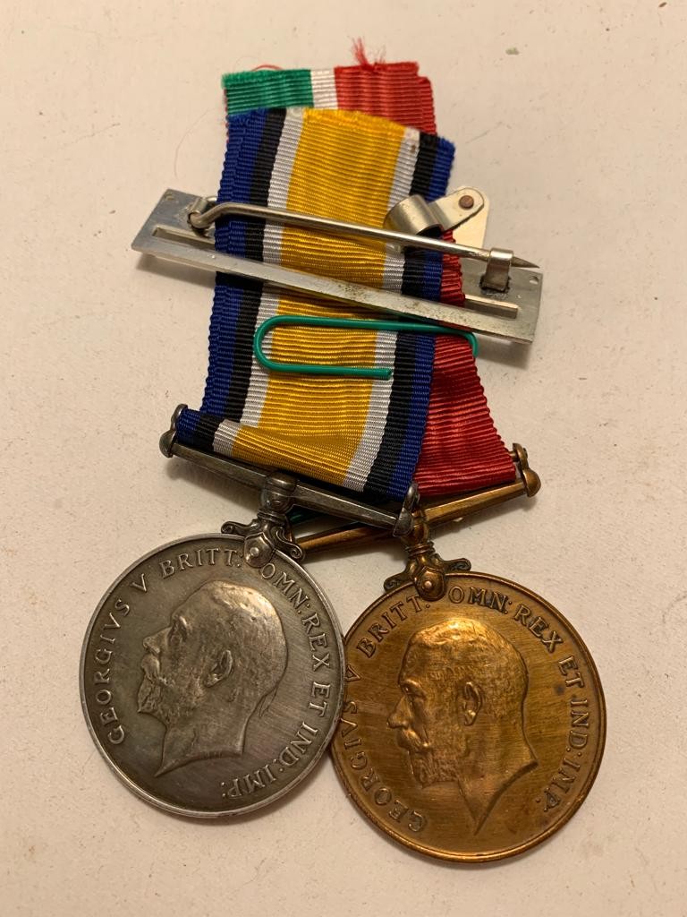 WWI MERCANTILE MARINE PAIR OF MEDALS TO WILLIAM H PONSFORD, PETTY OFFICER ROYAL NAVAL VOLUNTEER