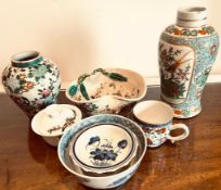 SEVEN PIECES OF VARIOUS ORIENTAL CERAMICS