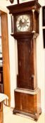 OAK CASED LONGCASE CLOCK WITH EIGHT-DAY MOVEMENT, SAM LOMAS OF POULTON, APPROXIMATELY 200cm HIGH AND
