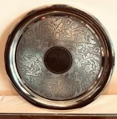 SENEGAL PEWTER CIRCULAR TRAY, DIAMETER APPROXIMATELY 30cm