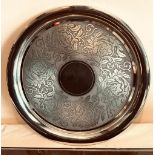 SENEGAL PEWTER CIRCULAR TRAY, DIAMETER APPROXIMATELY 30cm